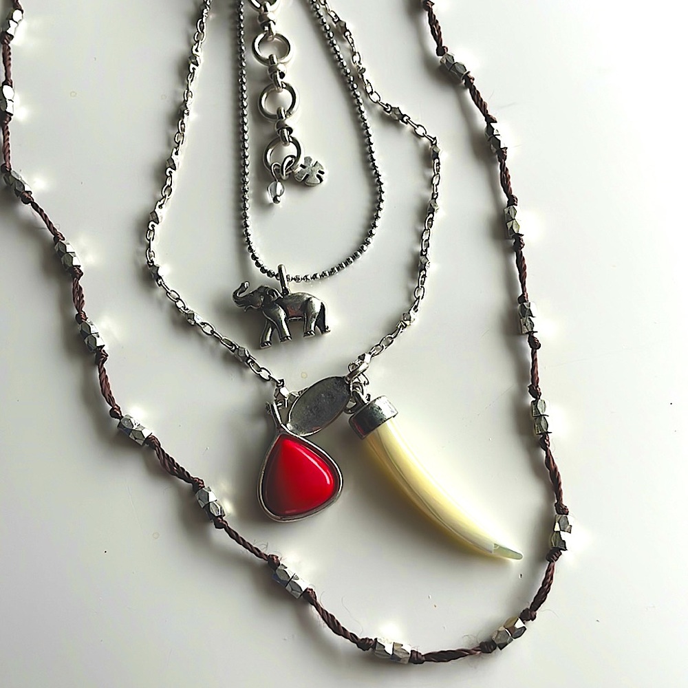 Lucky Brand Three Strand Necklace - Picture 2 of 6